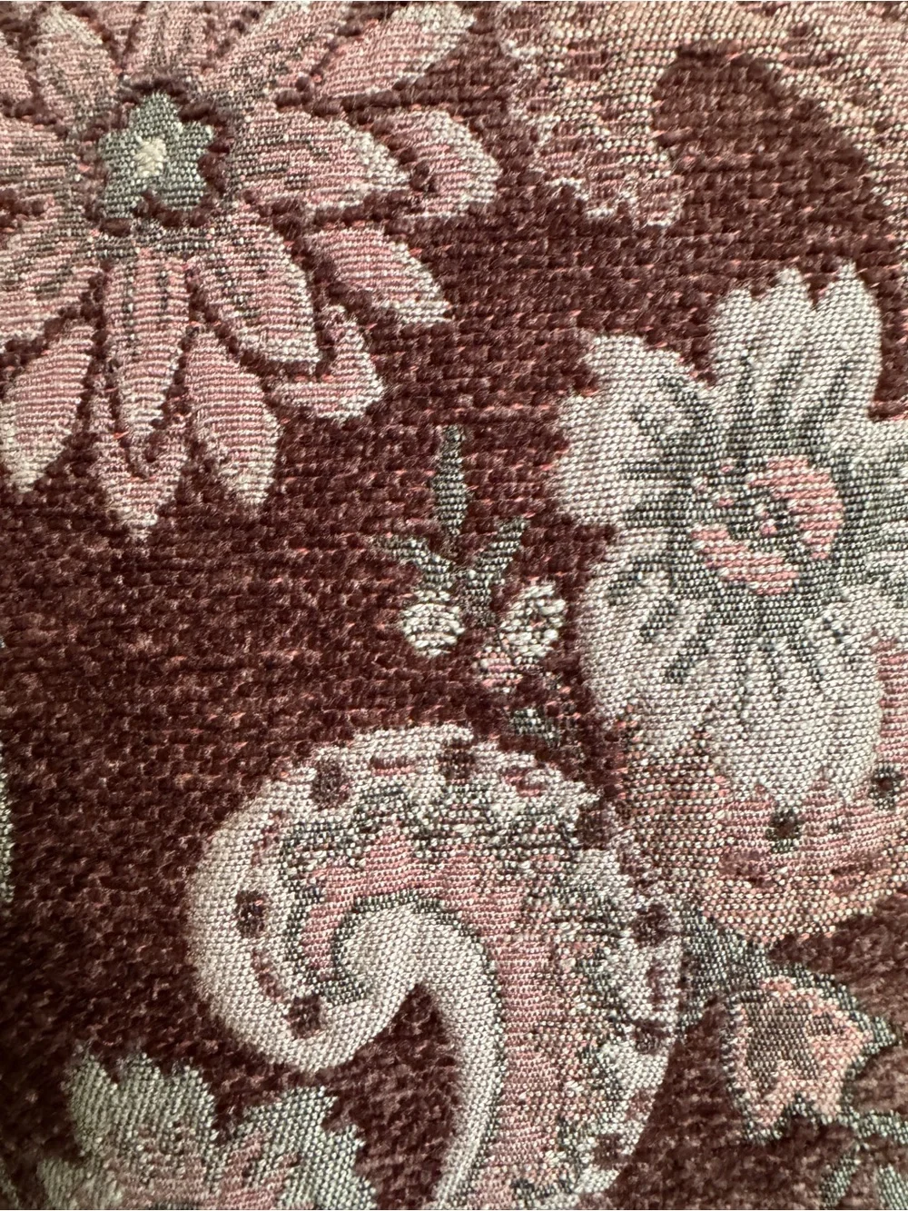 Tapestry Brocade KASPER Blazer Jacket Mauve-Brown Floral Paisley Pattern Size 12